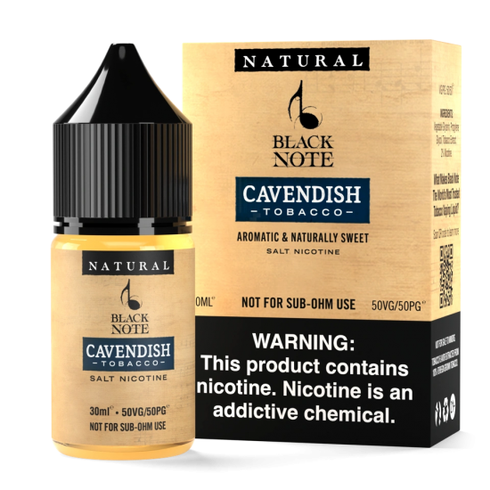 Black Note Cavendish Blend 30ml Salt Premium Likit Black Note Cavendish Blend 30ml Salt Premium Likit