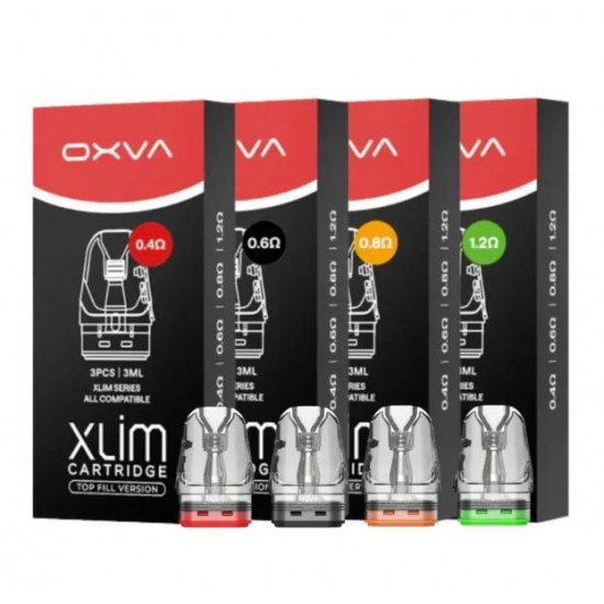 OXVA XLIM V3 Top Fill Kartuş 3'lü Paket | 0.4Ω - 0.6Ω - 0.8Ω - 1.2Ω