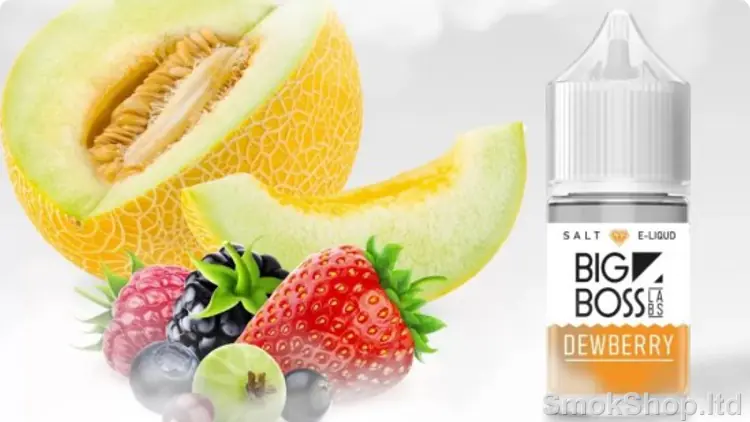 Big Boss Dewberry Likit (Salt) - kavun, çilek ve orman meyveleri yanında 30 ml salt şişe
