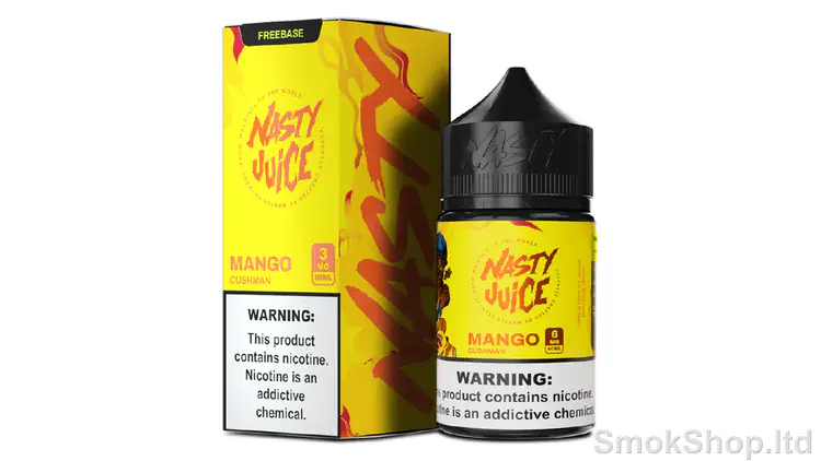 Nasty Juice Cush Man Mango 60 ML - mango aromalı 60 ml şişe ve kutusu