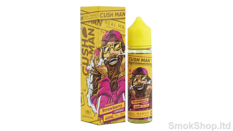 Nasty Juice Cush Man Mango Strawberry 60ml - mango, çilek ve mentol aromalı 60 ml şişe ve kutusu