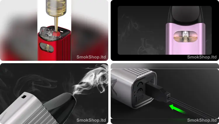 Uwell Caliburn AZ3 - üstten kolay dolum, ClearView likit penceresi, nefesle ateşleme ve Type-C şarj