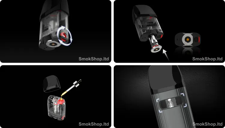 Uwell Caliburn G2 - ayarlanabilir hava akışı çarkı, değiştirilebilir coil, üstten dolum ve likit kontrol penceresi