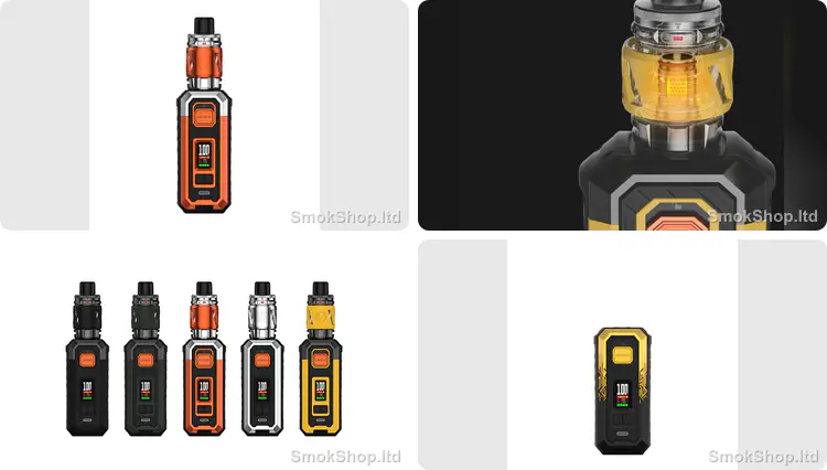 Vaporesso Armour S - 100W ekranlı kit, iTank 2, renk seçenekleri ve sağlam mod gövdesi