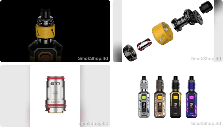 Vaporesso Armour S - koruyucu kılıflı iTank 2, tank parçaları, GTi mesh coil ve yeni renkler