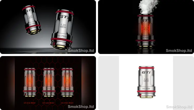 Vaporesso GTi Coil - 0.2 ve 0.4 ohm mesh coil, mesh ısıtma ve yoğun buhar