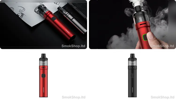 Vaporesso GTX Go 40 - sade kalem tipi tasarım, tek tuşla kolay kullanım, kırmızı ve siyah renk seçenekleri