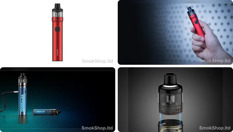 Vaporesso GTX Go 80 - kalem tipi gövde, rahat tutuş, 3000mAh pil ve Type-C hızlı şarj, manyetik pod bağlantısı