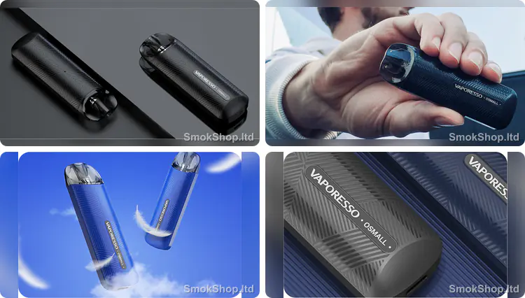 Vaporesso OSMALL - kompakt tasarım, elde kullanım, ultra hafif gövde ve dokulu yüzey