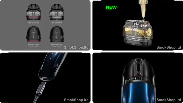Vaporesso Zero 2 - Zero serisiyle uyumlu mesh ve CCELL kartuşlar, üstten doldurma, Type-C şarj ve görünür kartuş