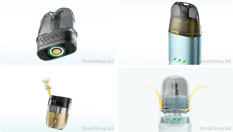 Voopoo Argus Z - 0.7ohm dahili coilli ARGUS pod, şeffaf hazne, kolay likit dolumu ve U şeklinde hava akışı